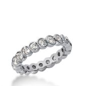 14k Gold Diamond Eternity Wedding Bands, Bezel Set 1.50 ct. DEB26014K