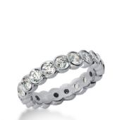 14k Gold Diamond Eternity Wedding Bands, Bezel Set 2.00 ct. DEB26114K