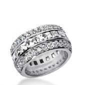 14k Gold Diamond Eternity Wedding Bands, Channel Set 6.00 ct. DEB27414K