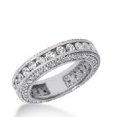 14k Gold Diamond Eternity Wedding Bands, Channel Set 2.00 ct. DEB29514K