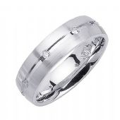 14K Gold Round Brilliant 6mm Comfort Fit Diamond Band 0.16ctw 1137