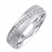 14K Gold 6mm Comfort Fit Contemporary Diamond Band 0.48ctw 1182