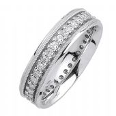 14K Gold Round Brilliant 6mm Comfort Fit Diamond Band 1198 (1.05ctw.)