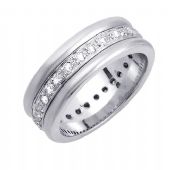 14k Gold Round Brilliant 8mm Comfort Fit Diamond Band 1200 (0.70ctw.)