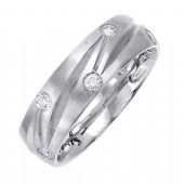 18K Gold Round Brilliant Bezel Set 7mm Comfort Fit Diamond Band 0.50ctw 1179