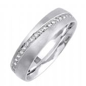 18k Gold 6mm Comfort Fit Contemporary Diamond Band 0.48ctw 1182