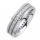 18K Gold Round Brilliant 6mm Comfort Fit Diamond Band 1198 (1.05ctw.)