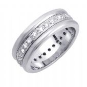 18k Gold Round Brilliant 8mm Comfort Fit Diamond Band 1200 (0.70ctw.)