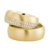 18k Gold His & Hers 0.60ctw Diamond Wedding Band Set 204