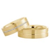 14k Gold His & Hers 0.175ctw Diamond Wedding Band Set 207