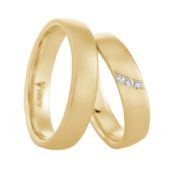 14k Gold His & Hers 0.075ctw Diamond Wedding Band Set 208