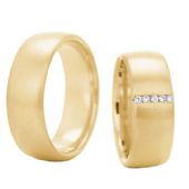 18k Gold His & Hers 0.175ctw Diamond Wedding Band Set 210