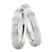 950 Platinum His & Hers 0.10ctw Diamond Wedding Band Set 220