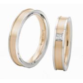 14k Gold His & Hers 0.14ctw Diamond Wedding Band Set 222