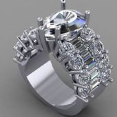 950 Platinum Diamond Engagement Ring CUSTOM