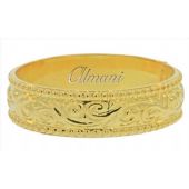 14K Yellow Gold 6mm Antique Wedding Band Comfort Fit AWB100314KY