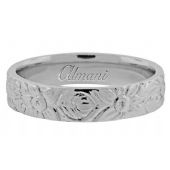 950 platinum 5mm Antique Wedding Band Comfort Fit AWB1006PLT