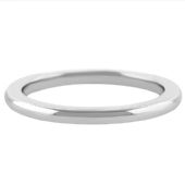 14k White Gold 2mm Comfort Fit Dome Wedding Band Super Heavy Weight