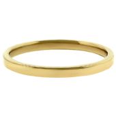 14k Yellow Gold 2mm Flat Wedding Band Medium Weight