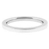 14k White Gold 2mm Comfort Fit Flat Wedding Band Super Heavy Weight