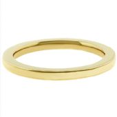 14k Yellow Gold 2mm Comfort Fit Flat Wedding Band Super Heavy Weight