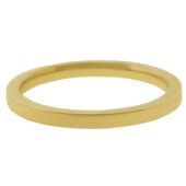 18k Yellow Gold 2mm Flat Wedding Band Heavy Weight