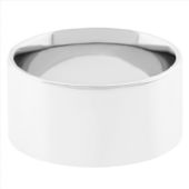 18k White Gold 9mm Flat Wedding Band Medium Weight