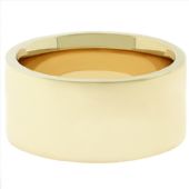 18k Yellow Gold 9mm Flat Wedding Band Heavy Weight