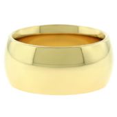14k Yellow Gold 10mm Comfort Fit Dome Wedding Band Super Heavy Weight