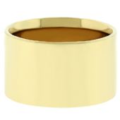 14k Yellow Gold 12mm Flat Wedding Band Medium Weight