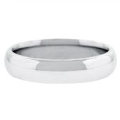 14k White Gold 5mm Comfort Fit Dome Wedding Band Heavy Weight