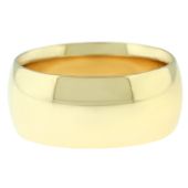 14k Yellow Gold 9mm Comfort Fit Dome Wedding Band Heavy Weight