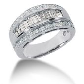 14K Round Brilliant, Baguette Diamond Anniversary Ring (1.41ctw.)