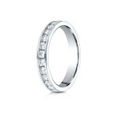 14k White Gold 3mm Channel Set  Eternity Ring