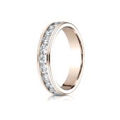 14k ROSE GOLD 4MM Channel Set  Eternity Ring.