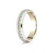 18K YELLOW GOLD 4MM Channel Set  Eternity Ring.