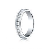 18K White Gold 4MM Channel Set  Eternity Ring.