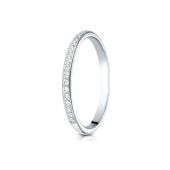 14k White Gold 2mm pave set diamond  ring