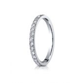 14k White Gold 2mm Pave Set  Eternity Ring