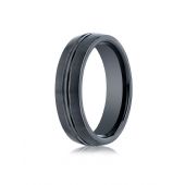 Ceramic 6mm Comfort-Fit Satin-Finished Design Ring