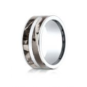 Cobaltchrome 10mm Comfort Fit Ring with hunting Camo Inlay