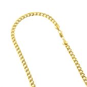 5.5mm Men's 10k Hollow Gold Cuban Link Chain