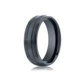 Ceramic 7mm Comfort-Fit Satin-Finished Design Ring