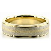 14K Gold Two Tone 6mm Stone Gradient Wedding Bands Bands 213