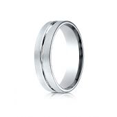 Palladium 6mm Comfort-Fit Satin-Finished with High Polished Center Cut Carved Design Band