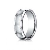 Cobaltchrome 7.5mm Comfort-Fit Satin-Finished Concave Design Ring