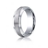 Cobaltchrome 8mm Comfort-Fit Satin-Finished Double Edge Design Ring