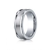 Cobaltchrome 8mm Comfort-Fit Satin-Finished Round Edge Design Ring