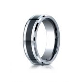 Cobaltchrome7mm Comfort-Fit Ceramic Inlay Design Ring