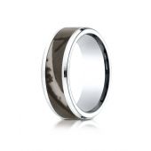 Cobaltchrome 8mm Comfort Fit Ring with hunting Camo Inlay